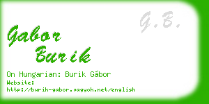 gabor burik business card